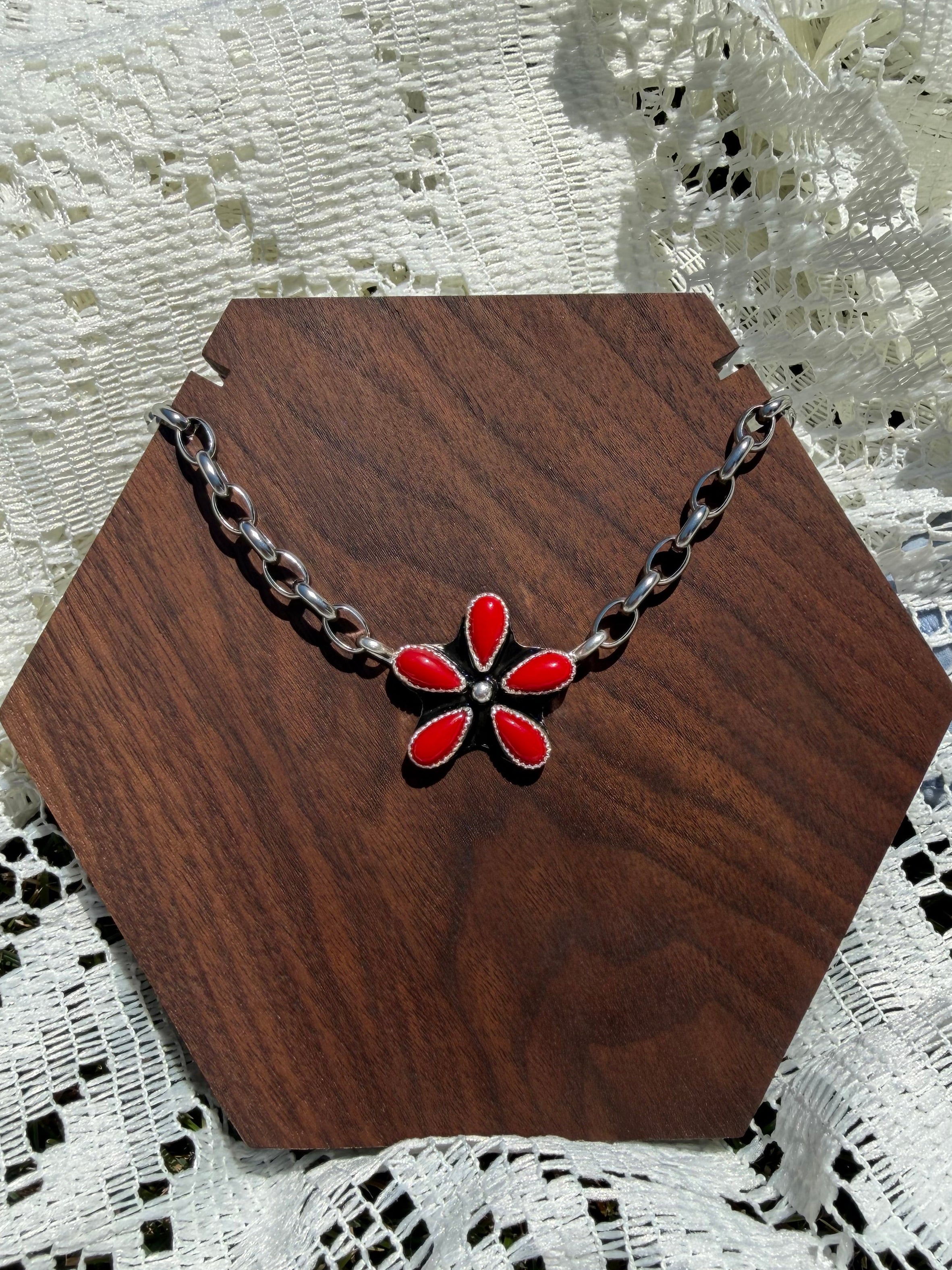 Wild Poppy necklace