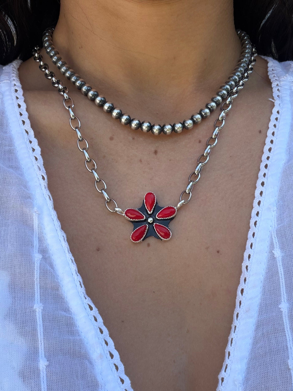 Wild Poppy necklace